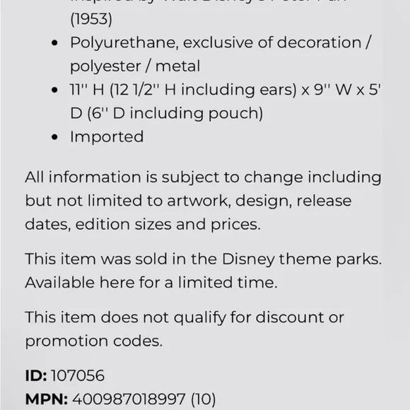 Green Sequin Loungefly Tinker Bell Inspired Backpack - Picture 2 of 4